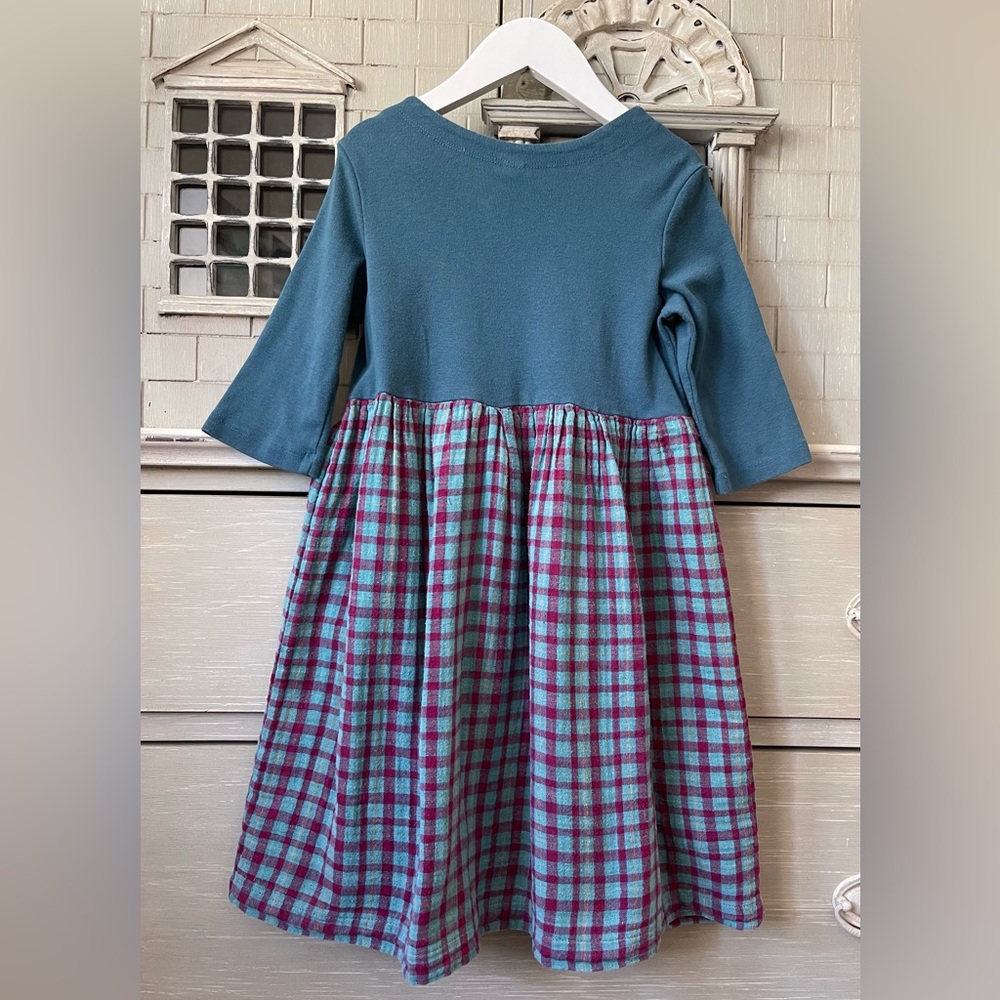 Sailor Rose Girls’ Green Plaid Baker Island Dress - Picture 6 of 8